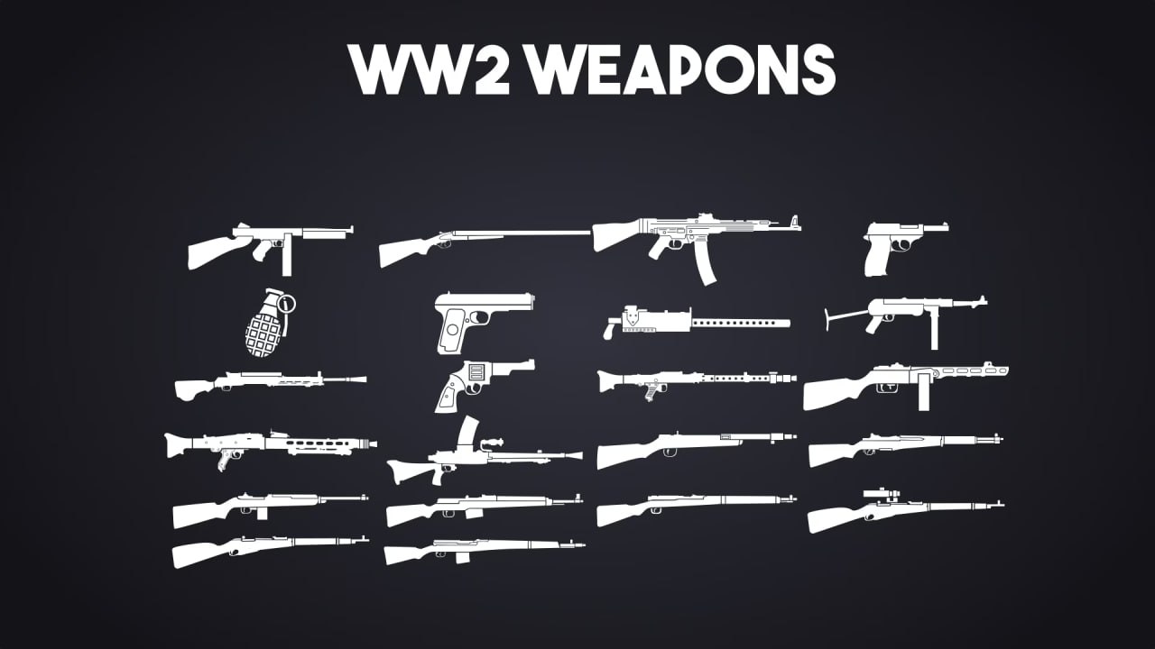 Weapon Icons - (WW1, WW2, Modern) Handcrafted - 2K📱 - изображение 2